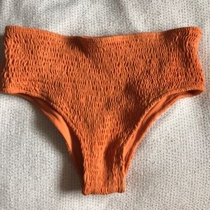 Orange High Wasted Bikini bottoms
